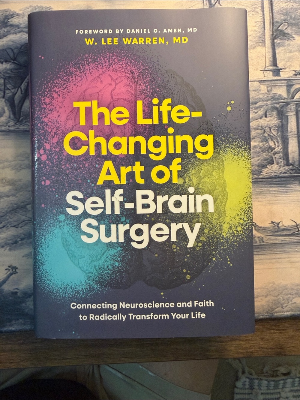 The Life-Changing Art of Self-Brain Surgery Poster – Vibrant Yellow, Pink & Cyan